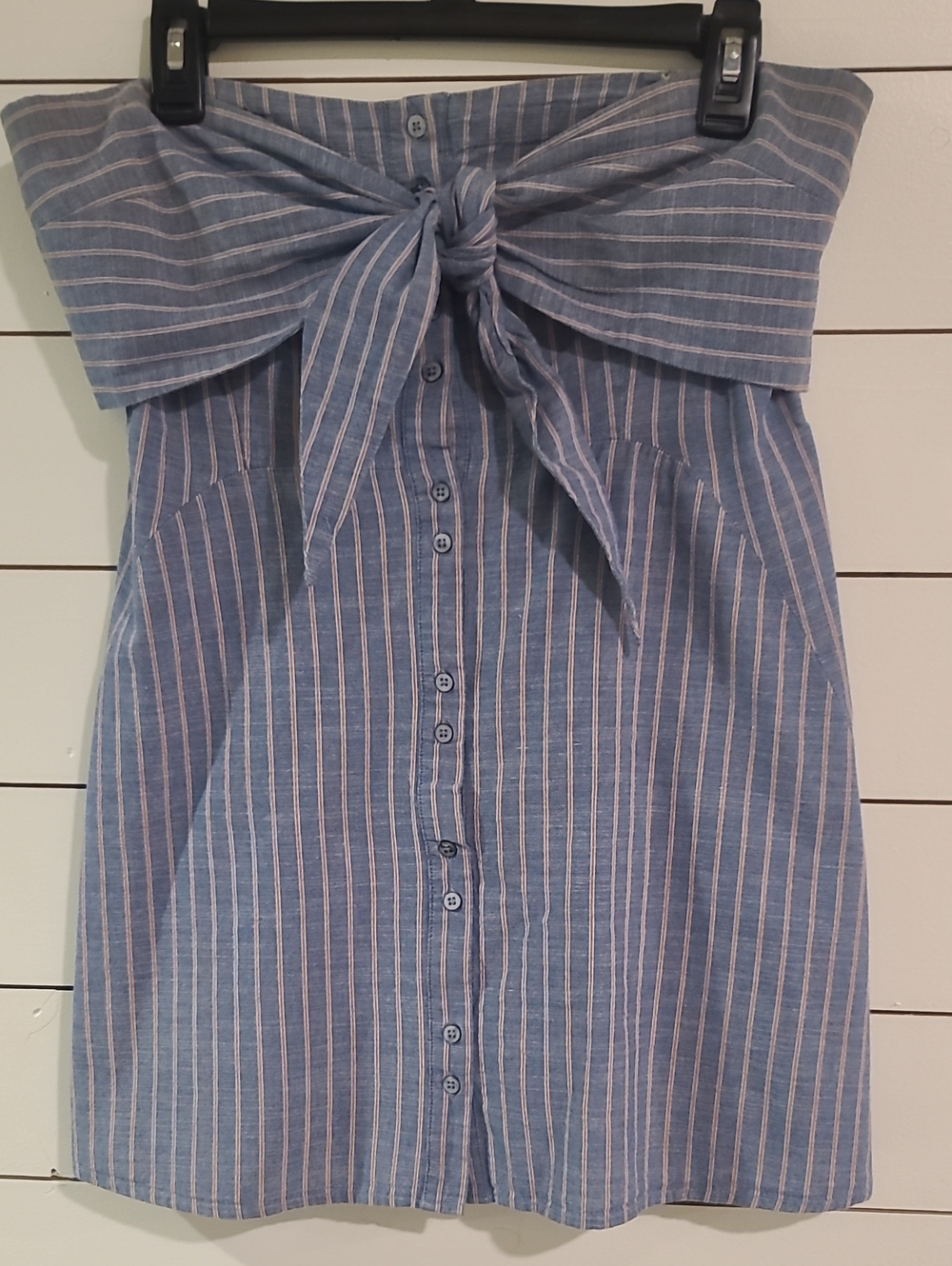 Free People Strapless Buttoned Down Shirt M/L